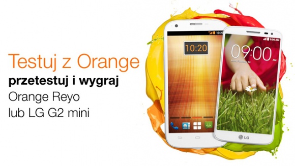 Wystartował wakacyjny konkurs "Testuj z Orange" Telekomunikacja, BIZNES - Wystartowała siedemnasta edycja konkursu “Testuj z Orange”, w którym najlepsi testerzy otrzymają na własność telefony LG G2 Mini lub Orange Reyo. Tylko do 27 lipca br. na stronie www.testuj.orange.pl można zgłosić udział w wakacyjnym konkursie Orange.