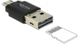 Delock prezentuje czytnik do kart Micro SD IT i technologie, LIFESTYLE - Znany niemiecki producent, prócz licznej oferty akcesoriów komputerowych, prezentuje też wiele rozwiązań umożliwiających dopasowanie do siebie urządzeń, które teoretycznie nie powinny być kompatybilne. Tak też jest z czytnikiem kart Micro USB OTG.
