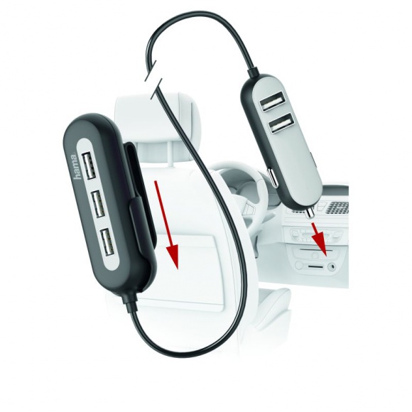 STACJA ŁADUJĄCA HAMA (3+2XUSB); 10A, czyli jak szybko naładować 5 urządzeń w auc IT i technologie, LIFESTYLE - Stacja ładująca od firmy Hama naładuje aż pięć urządzeń mobilnych!