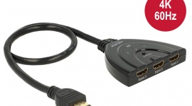 Trzy źródła, jeden ekran - przełącznik Delock HDMI UHD IT i technologie, LIFESTYLE - Wykorzystujesz w pracy lub domu więcej niż jedno źródło obrazu, ale ogranicza cię liczba ekranów, jaką możesz zastosować? A gdyby tak użyć tylko jeden monitor lub telewizor do wyświetlenia trzech różnych obrazów z dowolnych urządzeń?