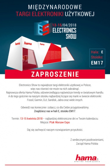 Internet Rzeczy, akcesoria mobilne i wyposażenie Smart Home – czyli Hama pokazuj IT i technologie, LIFESTYLE - Wśród marek goszczących w halach PTAK nie może zabraknąć też niemieckiej firmy Hama