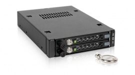 Icy dockToughArmor EX MB492SKL-B - metalowa kieszeń z zamkiem i śrubą IT i technologie, LIFESTYLE - ICY DOCK MB492SKL-B wspiera dyski HDD/SSD SAS/SATA z prędkością 6 Gbps i jest wstecznie kompatybilny z dyskami i hostami 3 Gbps. MB492SKL-B mieści dwa dyski w jednej 3,5” zatoce, czyniąc go idealnym rozwiązaniem dla SFF.