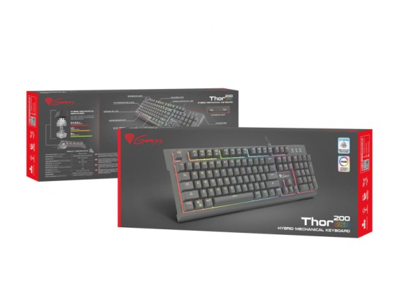 Genesis: nowa klawiatura hybrydowa Thor 200 RGB IT i technologie, LIFESTYLE - Dobrze znana graczom marka Genesis przedstawiła rozwiązanie dla użytkowników, którzy nie mogą zdecydować się na wybór pomiędzy klawiaturą mechaniczną a membranową. Model Thor 200 RGB wyposażony w technologię hybrydową, łączy zalety klawiatury mechanicznej i tradycyjne...
