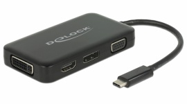 Delock: adapter o czterech różnych wyjściach wideo IT i technologie, LIFESTYLE - Liczba aktualnie używanych rodzajów interfejsów wideo jest dość wysoka. Można jednak mieć dostęp do wszystkich, dzięki jednemu, sprytnemu urządzeniu.