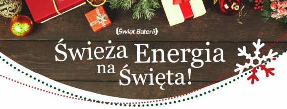 Świeża Energia na Święta! IT i technologie, LIFESTYLE - Zbliżające się święta to idealny czas na poszukiwanie prezentów dla najbliższych. Aby ułatwić Wam to zadanie Sklep Świat Baterii przygotował specjalne promocje.