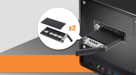 Icy Dock ToughArmor MB834M2K-B - podwójna kieszeń na SSD M.2 NVMe IT i technologie, LIFESTYLE - Icy Dock ToughArmor MB834M2K-B to wymienna kieszeń mieszcząca 2 dyski SSD M.2 NVMe w jednej zatoce 3,5".