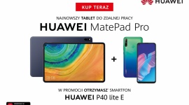 Huawei MatePad Pro, tablet do pracy mobilnej, teraz w nowej, atrakcyjnej ofercie IT i technologie, LIFESTYLE - Od 14 do 26 kwietnia najnowszy flagowy tablet Huawei MatePad Pro dostępny będzie w atrakcyjnej ofercie – będzie można kupić go w zestawie ze smartfonem Huawei P40 lite E za dodatkowe 1 zł.