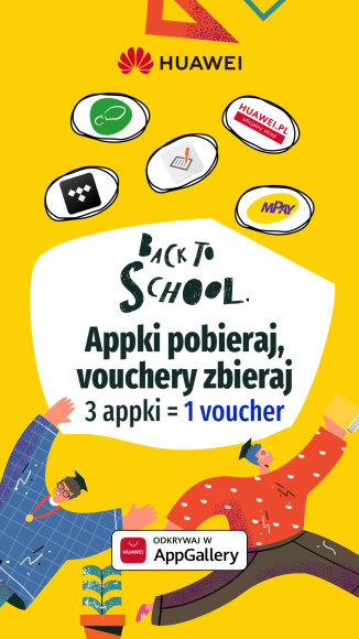 5 atrakcyjnych voucherów za pobranie aplikacji z Huawei AppGallery IT i technologie, LIFESTYLE - Huawei wystartował z akcją, w której do zdobycia jest aż pięć voucherów upoważniających do specjalnych promocji. Oferta dotyczy 4 popularnych aplikacji – eobuwie.pl, odrabiamy.pl, mPay i TIDAL HiFi – i sklepu internetowego huawei.pl.